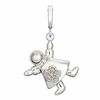 Thumbnail Image 1 of Diamond Accent Girl Charm in Sterling Silver