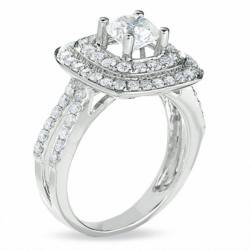 Main Image 2 of 2 CT. T.W. Diamond Double Row Bridal Set in 14K White Gold