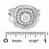 Thumbnail Image 3 of 2 CT. T.W. Diamond Double Row Bridal Set in 14K White Gold