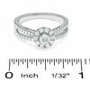 Thumbnail Image 3 of 5/8 CT. T.W. Diamond Framed Engagement Ring in 14K White Gold