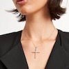 Thumbnail Image 1 of 1 CT. T.W. Diamond Cross Pendant in 10K Gold