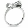 Thumbnail Image 2 of 1/10 CT. T.W. Diamond Bow Ring in 10K White Gold
