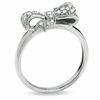 Thumbnail Image 1 of 1/10 CT. T.W. Diamond Bow Ring in 10K White Gold