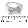 Thumbnail Image 3 of 1/10 CT. T.W. Diamond Bow Ring in 10K White Gold