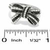 Thumbnail Image 1 of 1/2 CT. T.W. Enhanced Black and White Diamond Bow Ring in 10K White Gold