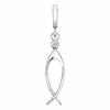 Thumbnail Image 1 of Diamond Accent Icthus Fish Charm in Sterling Silver