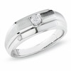 Thumbnail Image 1 of Men's Celebration Lux® 1/5 CT. Certified Diamond Solitaire Band in 18K White Gold (I/SI2)