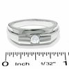 Thumbnail Image 2 of Men's Celebration Lux® 1/5 CT. Diamond Solitaire Band in 18K White Gold (I/SI2)