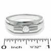 Thumbnail Image 3 of Men's Celebration Lux® 1/5 CT. Certified Diamond Solitaire Band in 18K White Gold (I/SI2)