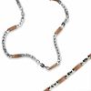 Thumbnail Image 1 of Stainless Steel Brown IP Fashion Necklace and Bracelet Set