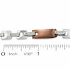 Thumbnail Image 2 of Stainless Steel Brown IP Fashion Necklace and Bracelet Set