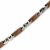 Thumbnail Image 3 of Stainless Steel Brown IP Fashion Necklace and Bracelet Set