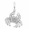 Thumbnail Image 1 of 1/7 CT. T.W. Diamond Crab Charm in Sterling Silver