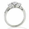 Thumbnail Image 2 of 1 CT. T.W. Diamond Three Stone Two Row Ring in 14K White Gold