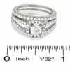 Thumbnail Image 2 of 1-1/2 CT. Certified Colorless Diamond Framed Split Shank Engagement Ring in 18K White Gold