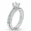 Thumbnail Image 1 of 1-1/4 CT. Certified Colorless Diamond Double Row Engagement Ring in 18K White Gold