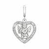 Thumbnail Image 1 of Diamond Accent Angel in Heart Charm in Sterling Silver