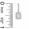 Thumbnail Image 1 of 1 CT. T.W. Radiant-Cut Diamond Leverback Earrings in 14K White Gold