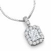 Thumbnail Image 1 of 1/2 CT. T.W. Radiant-Cut Diamond Pendant in 14K White Gold