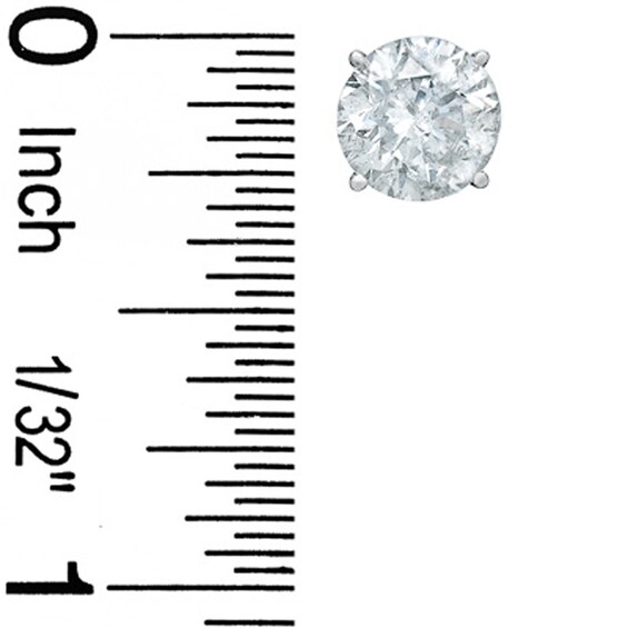 3 CT. T.w. Diamond Solitaire Stud Earrings in 14K White Gold