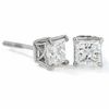 Thumbnail Image 1 of Celebration Lux® 1-1/2 CT. T.W. Princess-Cut Diamond Solitaire Stud Earrings in 18K White Gold (I/SI2)