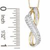 Thumbnail Image 2 of 1/2 CT. T.W. Diamond Twist Pendant in 10K Gold