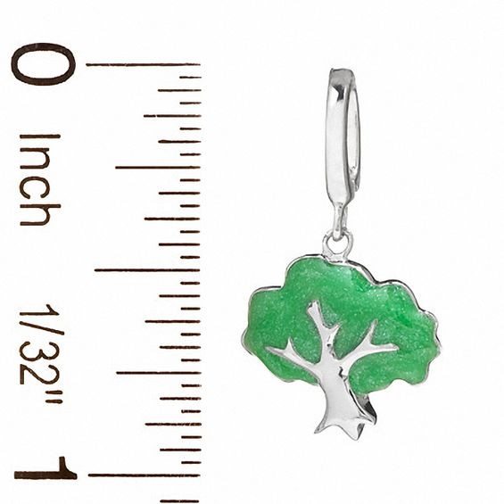 Enamel Tree Charm in Sterling Silver