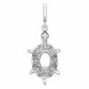 Thumbnail Image 1 of 1/7 CT. T.W. Diamond Turtle Charm in Sterling Silver