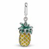 Thumbnail Image 1 of Enamel Pineapple Charm in Sterling Silver