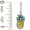 Thumbnail Image 1 of Enamel Pineapple Charm in Sterling Silver