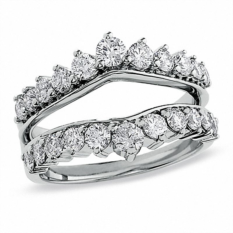 Main Image 1 of Celebration Lux® 1-1/2 CT. T.W. Diamond Solitaire Enhancer in 18K White Gold (I/SI2)