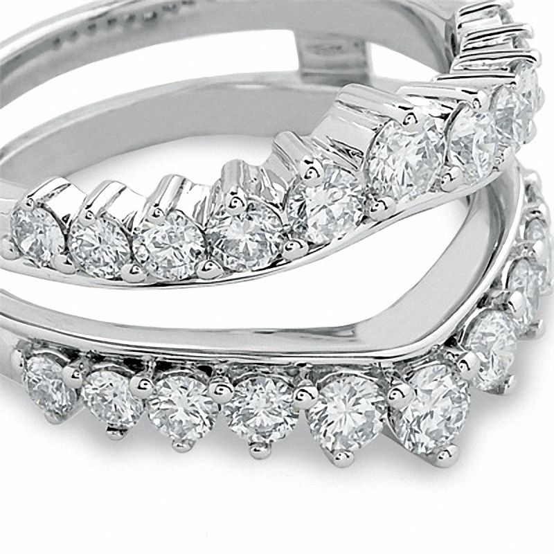 Main Image 2 of Celebration Lux® 1-1/2 CT. T.W. Diamond Solitaire Enhancer in 18K White Gold (I/SI2)