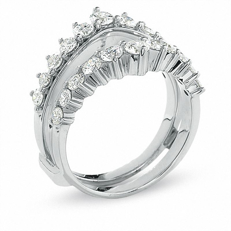 Main Image 3 of Celebration Lux® 1-1/2 CT. T.W. Diamond Solitaire Enhancer in 18K White Gold (I/SI2)