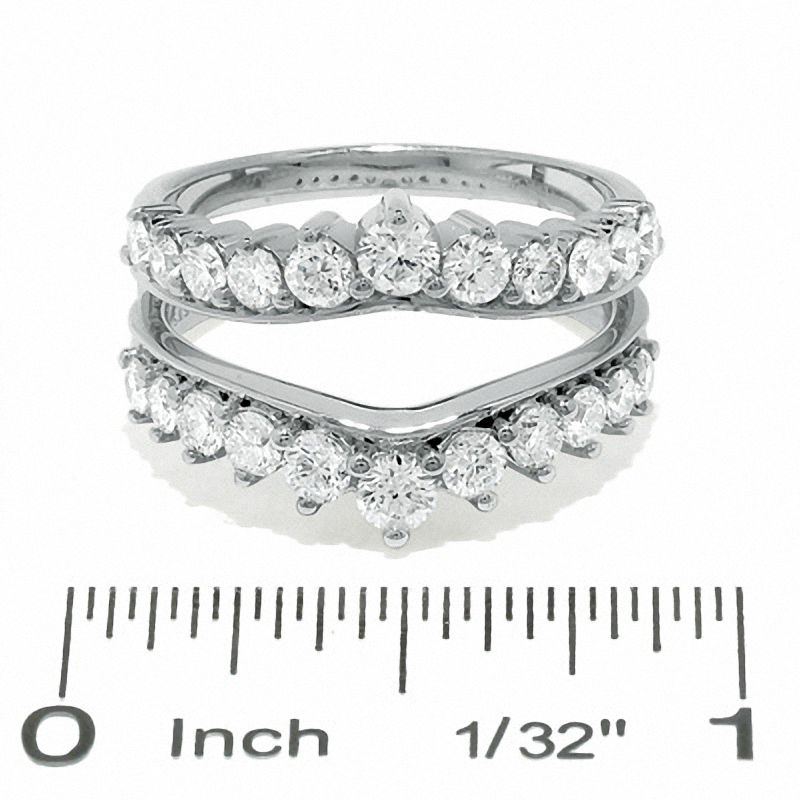 Main Image 4 of Celebration Lux® 1-1/2 CT. T.W. Diamond Solitaire Enhancer in 18K White Gold (I/SI2)