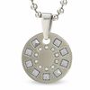 Thumbnail Image 1 of Simmons Jewelry Co. Ladies' Stainless Steel and Tungsten Medallion Pendant with Diamond Accents - 18"