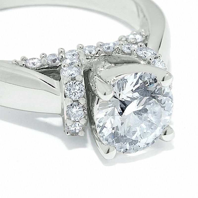 Main Image 2 of Celebration Lux® 1-3/4 CT. T.W. Certified Diamond Ring in 18K White Gold (I/SI2)