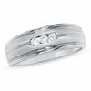 Thumbnail Image 1 of 1/5 CT. T.W. Diamond Three Stone Band in 14K White Gold
