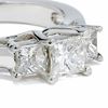 Thumbnail Image 2 of Celebration Lux® 1-1/2 CT. T.W. Princess-Cut Certified Diamond Three Stone Ring in 18K White Gold (I/SI2)