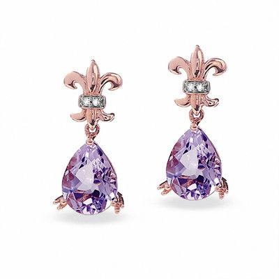 pear shaped amethyst earrings