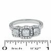 Thumbnail Image 3 of Celebration Lux® 1-1/4 CT. T.W. Princess-Cut Certified Diamond Three Stone Ring in 18K White Gold (I/SI2)