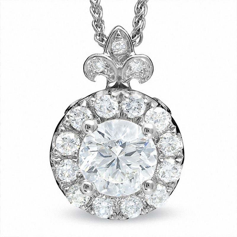 Celebration Lux® 3/4 CT. T.W. Diamond Framed Pendant in 18K White Gold (H-I/SI1-SI2)