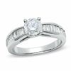 Thumbnail Image 0 of 1-1/2 CT. T.W. Round Diamond Engagement Ring in 14K White Gold with Baguette Sidestones