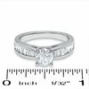 Thumbnail Image 2 of 1-1/2 CT. T.W. Round Diamond Engagement Ring in 14K White Gold with Baguette Sidestones