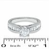 Thumbnail Image 3 of 1-1/2 CT. T.W. Round Diamond Engagement Ring in 14K White Gold with Baguette Sidestones