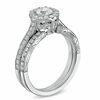 Thumbnail Image 2 of Celebration Lux® 1 CT. T.W. Certified Diamond Framed Bridal Set in 18K White Gold (I/SI2)