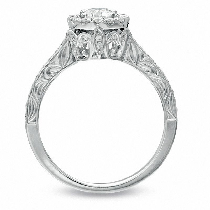 Celebration Lux® 1 CT. T.W. Diamond Framed Bridal Set in 18K White Gold (I/SI2)