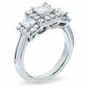 Thumbnail Image 2 of Celebration Lux® 1-1/2 CT. T.W. Princess-Cut Certified Diamond Three Stone Framed Ring in 18K White Gold (I/SI2)