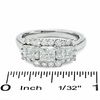 Thumbnail Image 3 of Celebration Lux® 1-1/2 CT. T.W. Princess-Cut Certified Diamond Three Stone Framed Ring in 18K White Gold (I/SI2)
