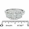 Thumbnail Image 2 of Celebration Lux® 1-1/2 CT. T.W. Princess-Cut Diamond Three Stone Framed Ring in 18K White Gold (I/SI2)