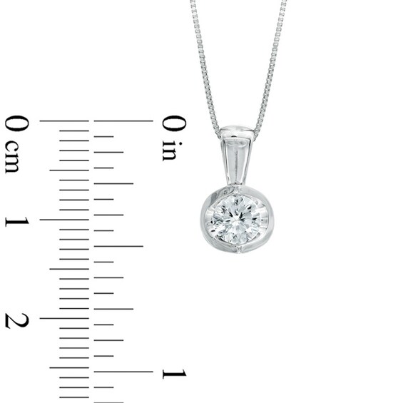 Celebration LuxÂ® 1/2 CT. Certified Diamond Solitaire Pendant in 14K White Gold (I/Si2)